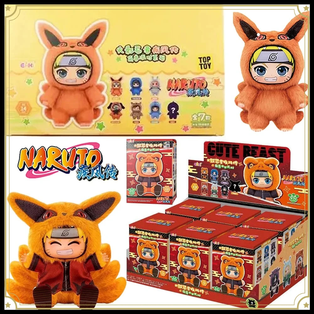 BANDAI Eaki Naruto Uzumaki Naruto Blind Box Shippuden Beast Party Series Jiraiya Plush Doll Anime Characters Are Cute Toys Gifts