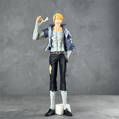 28cm One Piece Anime Action Figure Roronoa Zoro Vinsmoke Sanji Stand Posture Pvc Statue Figurine Model Collection Boy Toy Gifts