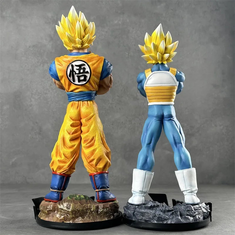 32cm Anime Dragon Ball Z Super Saiyan Son Goku VS Vegeta Relation Ver. GK PVC Action Figure Statue Collection Model Toys Doll