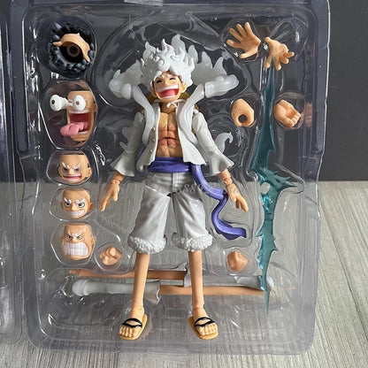 S.H.Figuarts Monkey D Luffy Figure White Nika Luffy GEAR5 SHF Figure Movable Joints Collection Model Toys Birthday Gifts