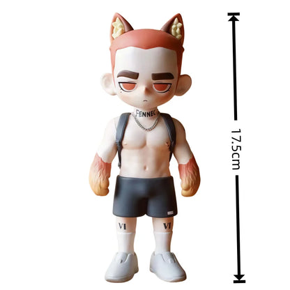 Toos Deer Head Boy Figure Muscle Guy Handsome Boy with Tattoo Warrior Doll Running Park Collection Ornament Accompany Gift