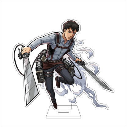 16CM Anime Attack on Titan Cosplay Acrylic Figure Stand Plate Eldo Gin Floch Forster Ornaments Gifts