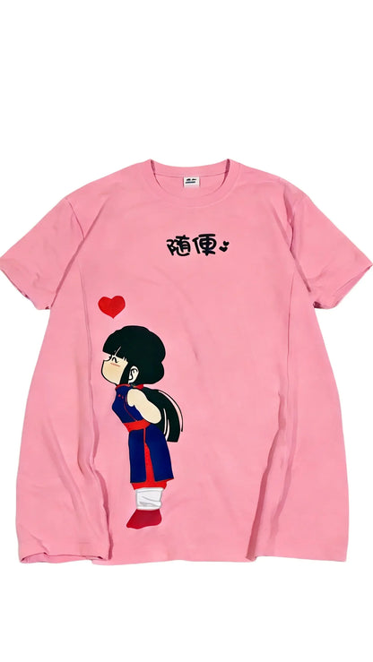 2026 Summer Dragon Ball Retro Anime T-Shirt Couple Outfit Goku Chi-Chi Casual Loose Sports Tee Funny Casual Design Y2K Style