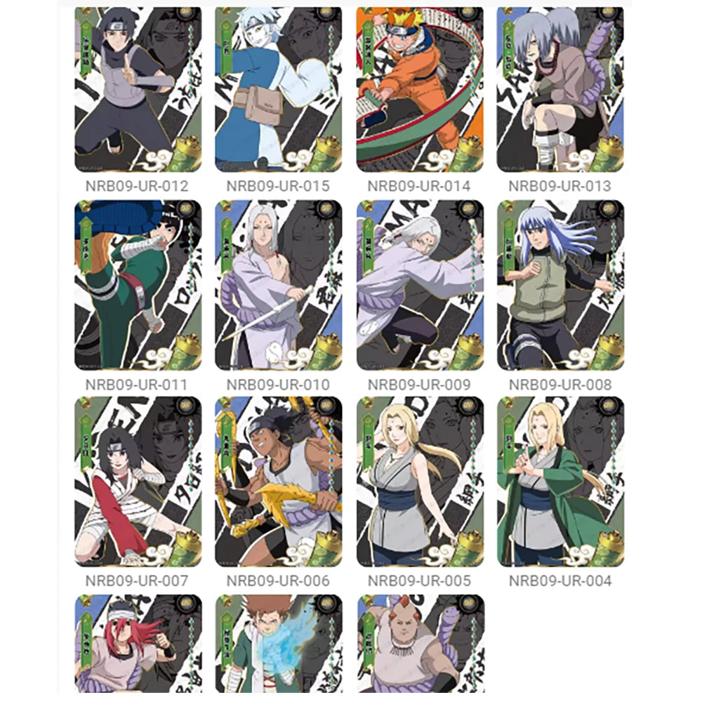 Kayou Naruto Card Set AR CR MR UR PTR SSR SR R T2W9 T4W8 Full Series Uzumaki Sasuke Hinata Uchiha Anime Collection Cards Toy Gif