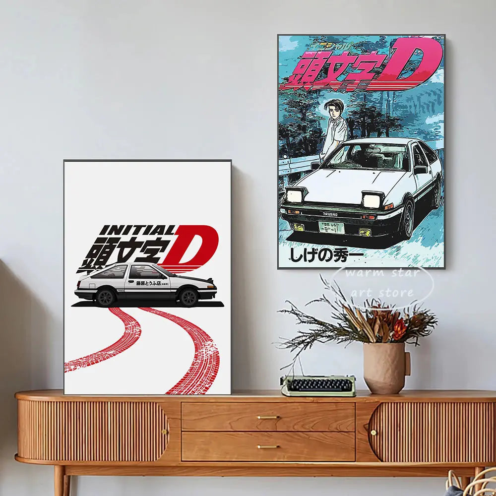 Initial D Takumi Canvas Poster