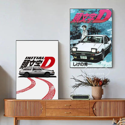 Initial D Takumi Canvas Poster