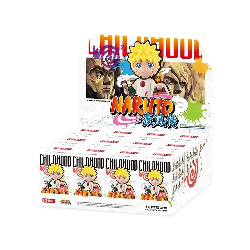 POP MART Naruto Shippuden Childhood Series Mystery Box Genuine Blind Box Guess Toys Bag Ornament Figurines Home Decor Desktop