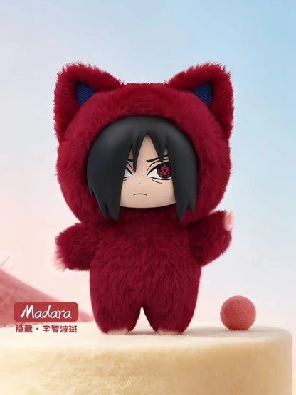EAKI Naruto Kitten Land Series V3 Plush Blind Box Itachi Sasuke Obito Cute Peripheral Doll Soft Figure Toy Surprise Pendant Gift