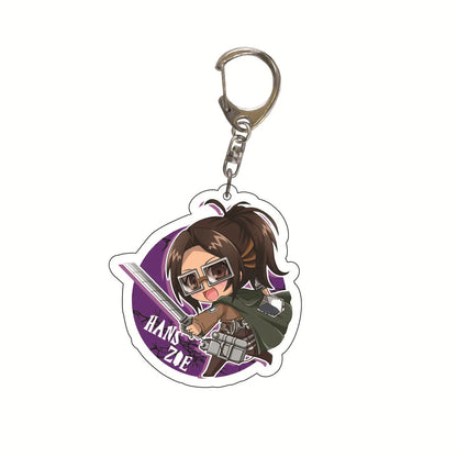 Anime Figure Attack on Titan Acrylic Keychain Model Cosplay Plate Holder Topper Birthday Fans Christmas Desk Decor Plate Gift
