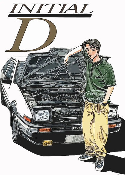 Initial D Takumi Canvas Poster
