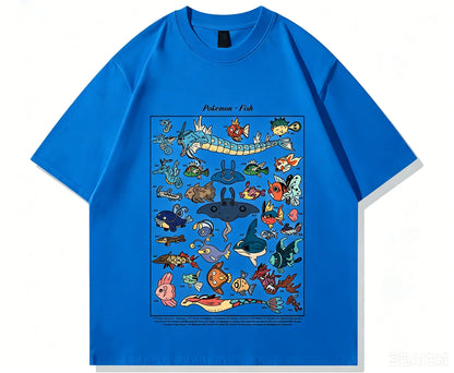 Pokemon Fish Guide Retro T-Shirt