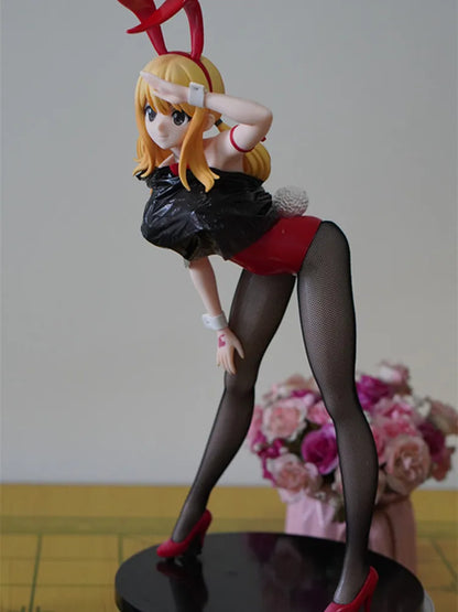 Fairy Tail Lucy Heartfilia Bunny Girl Figure FREEing B‑Style PVC Statue Model Desktop PC‑Case Ornament Anime Collectible