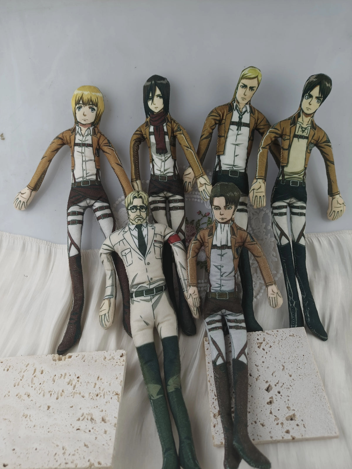 Anime Attack On Titan Poseable Wire Doll Bendable Character Figure Eren Mikasa Armin Ornament Manga Fan Collectible Gift