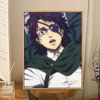 Hange Zoe Attack On Titan Anime   Poster Perfect Space Sticker Self Adhesive for Office Home Theater Wall Art Decor Fancy Gift