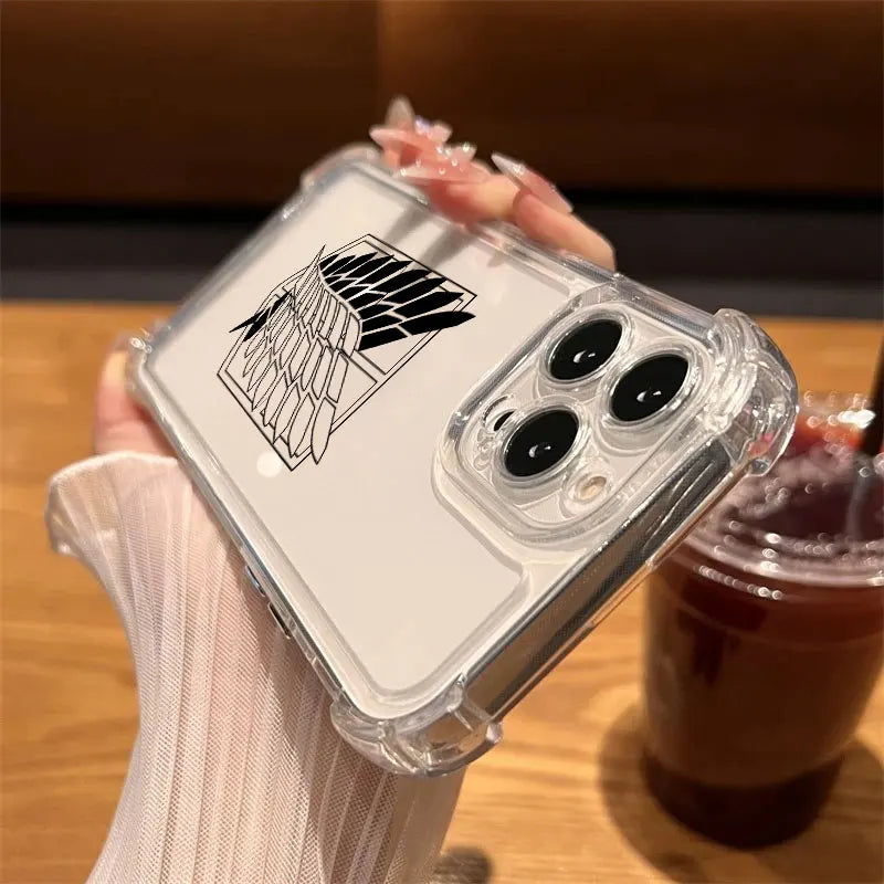 Attack On Titan Clear Phone Case