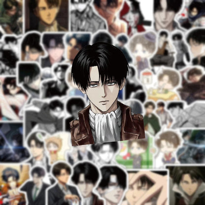 10/30/63pcs Cool Levi Anime Stickers Attack on Titan Cartoon Sticker Aesthetics Scrapbooking Laptop Luggage Characters Decals