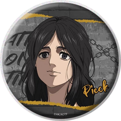 58mm Anime Attack on Titan Eren Jaeger Mikasa·Ackerman Sasha Braus Cosplay COSTUME Badge Pin SPTE Tinplate Brooch﻿ Prop Gilf