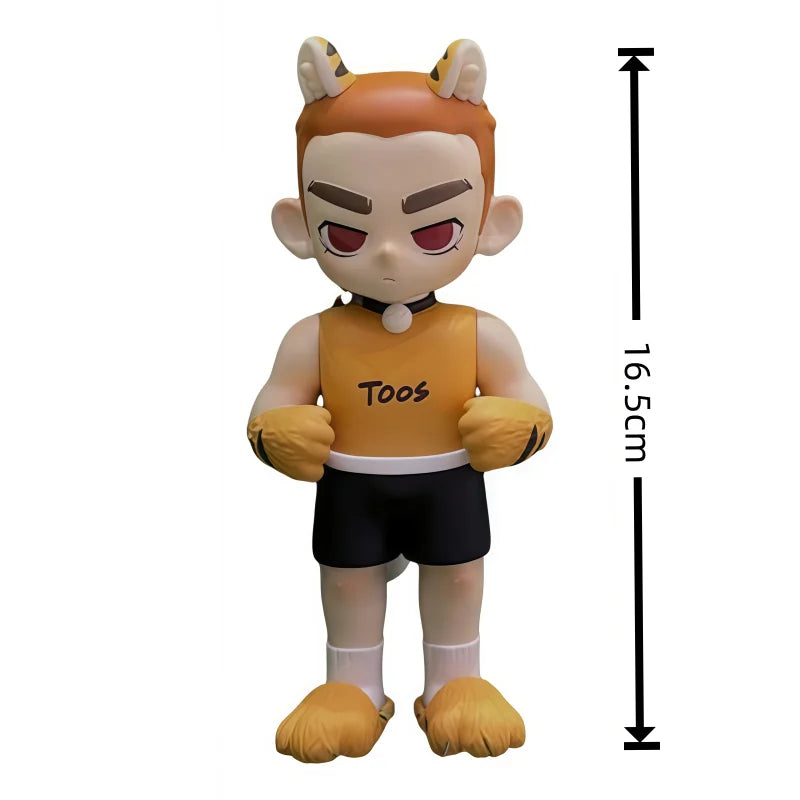 Toos Deer Head Boy Figure Muscle Guy Handsome Boy with Tattoo Warrior Doll Running Park Collection Ornament Accompany Gift