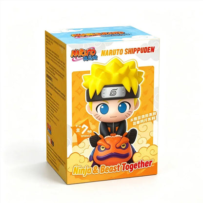 Naruto Shippuden Ninja&Beast Together Blind Box Cute Anime Uchiha Sasuke Kakashi Mini Figurine Collection Toys