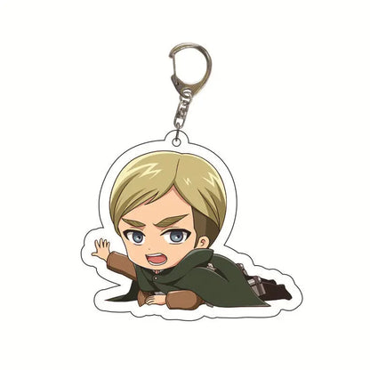 Attack On Titan Keychain Acrylic Keychain Custom Logo Print Backpack Creative Pendant Wholesale Stock Available