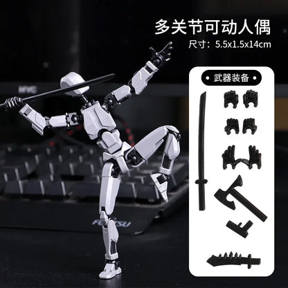 3D Printed Multi-Jointed Movable Shapeshift Robot Action Figure with Full Articulation for Stop Motion Animation 5 Action Figure