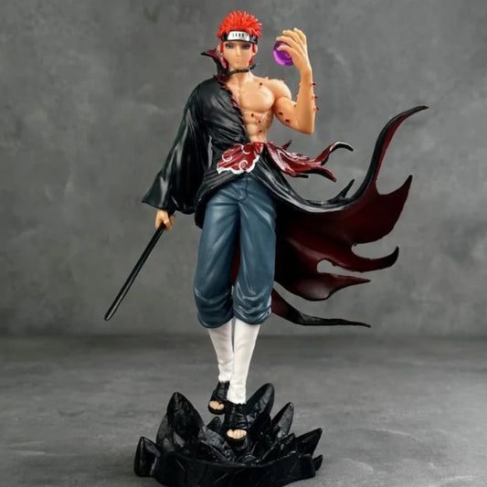 Akatsuki Pain Yahiko Collectible Statue, Naruto Shippuden Wind‑Swept Cape PVC Figure, Home Shelf Decoration, Holiday Gift