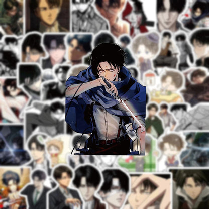 10/30/63pcs Cool Levi Anime Stickers Attack on Titan Cartoon Sticker Aesthetics Scrapbooking Laptop Luggage Characters Decals