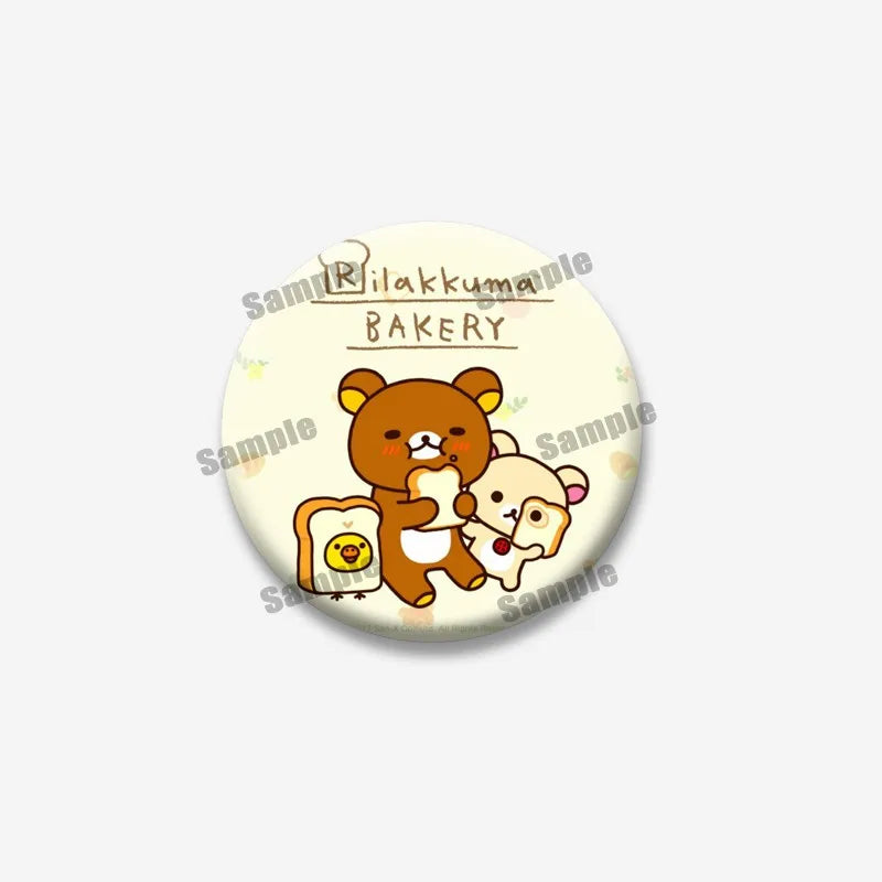 Rilakkuma Bear Badge Pin