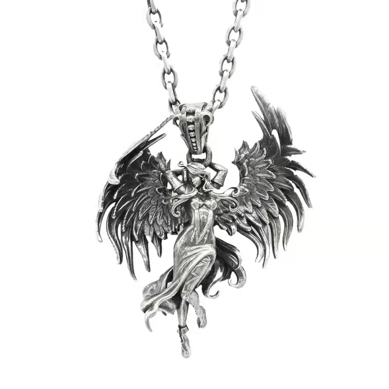 Anime Mecha Girl Pendant Necklace