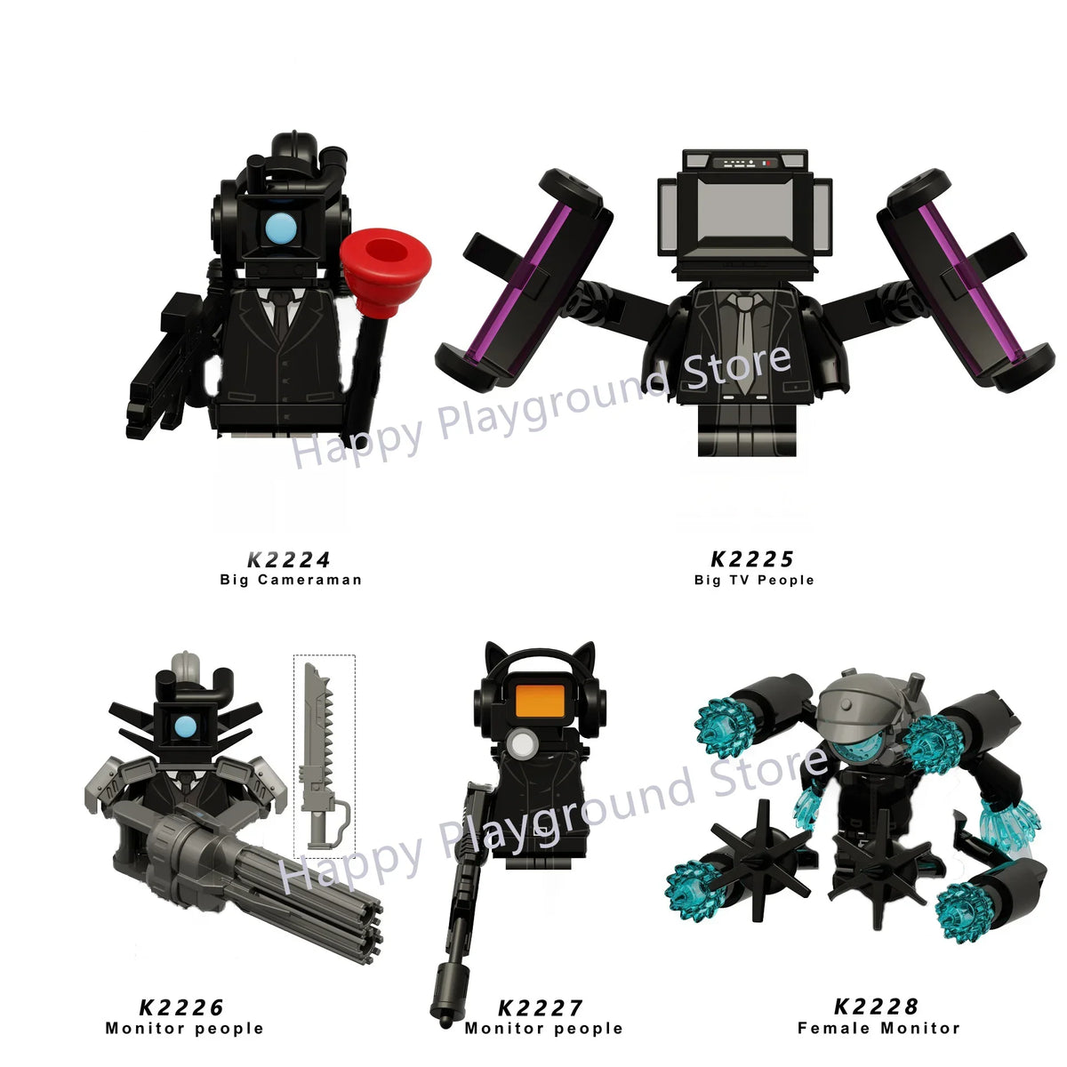 New KDL DJ Upgrade War-Damaged Skibidi Toilet Man Figures Anime Block Toys TvMan Titan Bricks Model Toy For Kid Birthday Gift