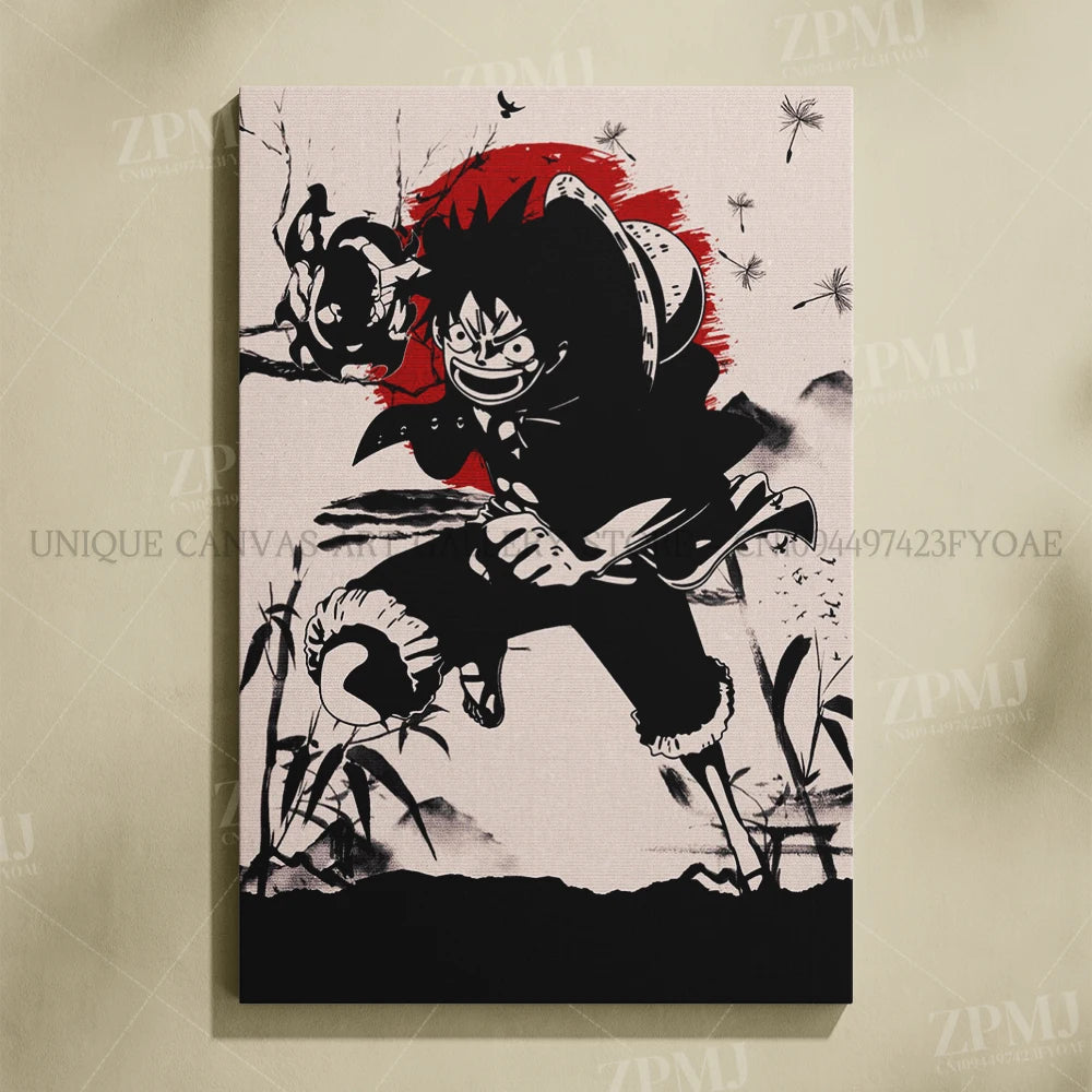 One Piece Monkey D. Luffy Canvas Poster