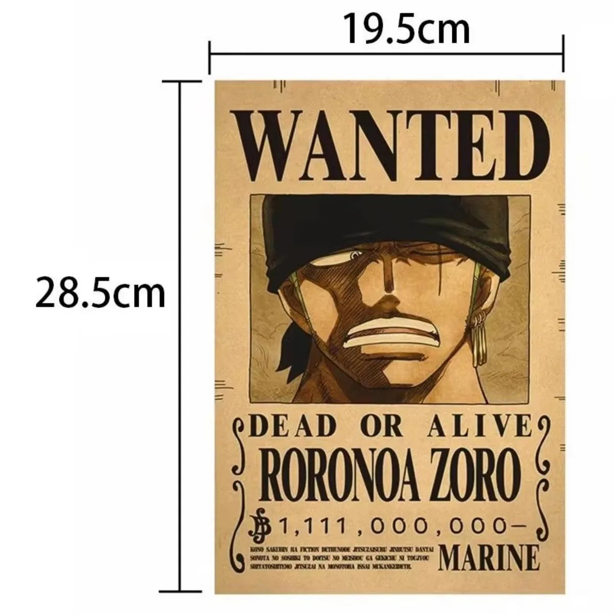 One Piece Luffy Wanted Poster