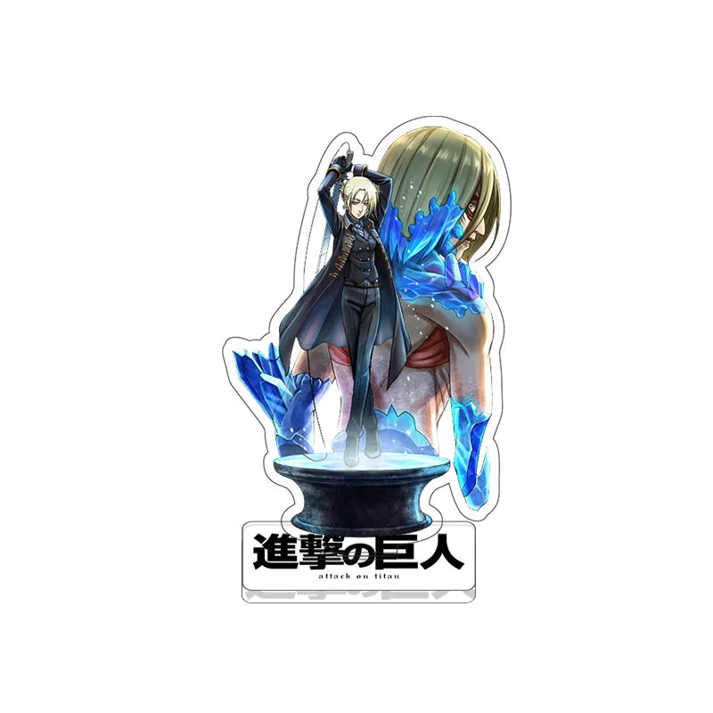 Gift Eren Levi Mikasa Attack on Titan Acrylic Transparent Standee Desk Decoration Anime Collectible Figure Display Ornament