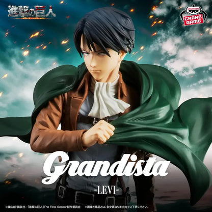 Genuine Banpresto Bandai In Stock Grandista Attack On Titan Eren Jaeger Levi Ackerman Figure Anime Model Boxed Toy Gifts
