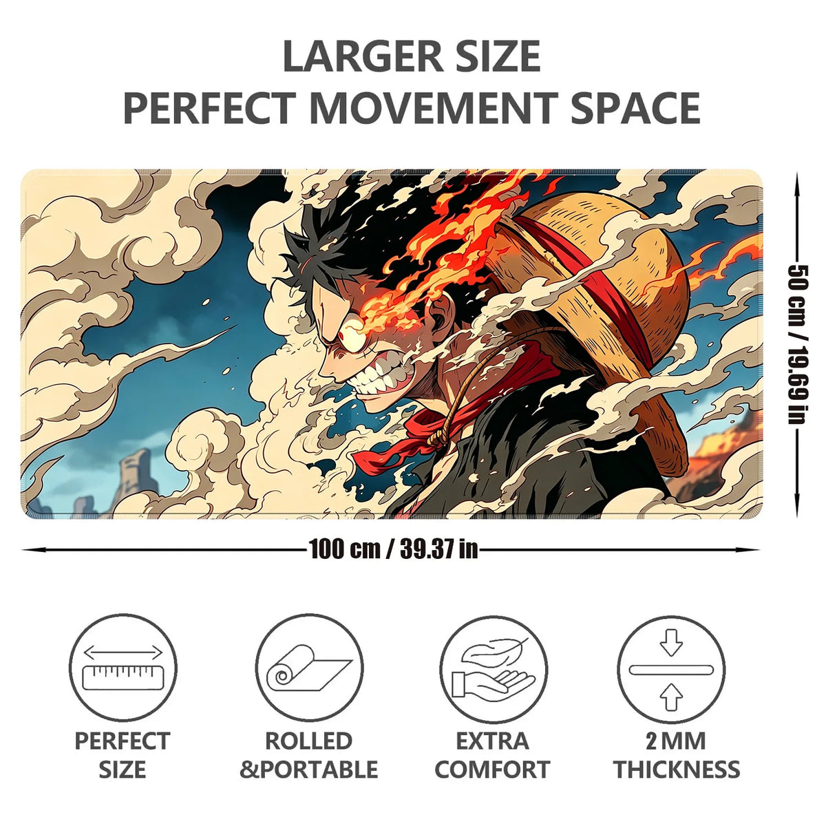 One Piece Luffy Gaming Mouse Pad