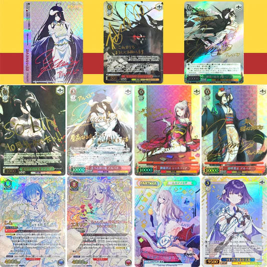 Anime card Overlord albedo DIY Homemade Bronzing texture beauty Cool Collection card Christmas birthday gift Game toys
