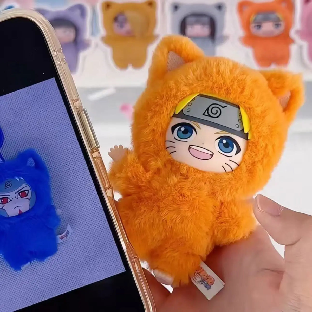 EAKi Naruto Kitten Land Series Plush Doll Blind Box V3 Cute Naruto Sasuke Anime Peripheral Figure Surprise Toys Collectible Gift