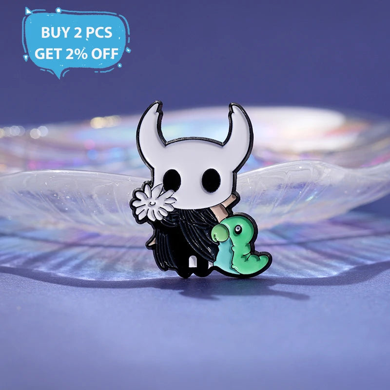 Anime Game Brooch Hollow Knight Character Enamel Pins Cartoon Badge