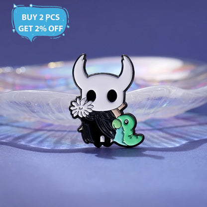 Anime Game Brooch Hollow Knight Character Enamel Pins Cartoon Badge