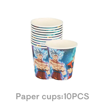Dragon Ball Birthday Party Decorations Party Supplies Tablecloths Paper Cup Plates Napkin Gift Bags Banners Baby Birthday Shower
