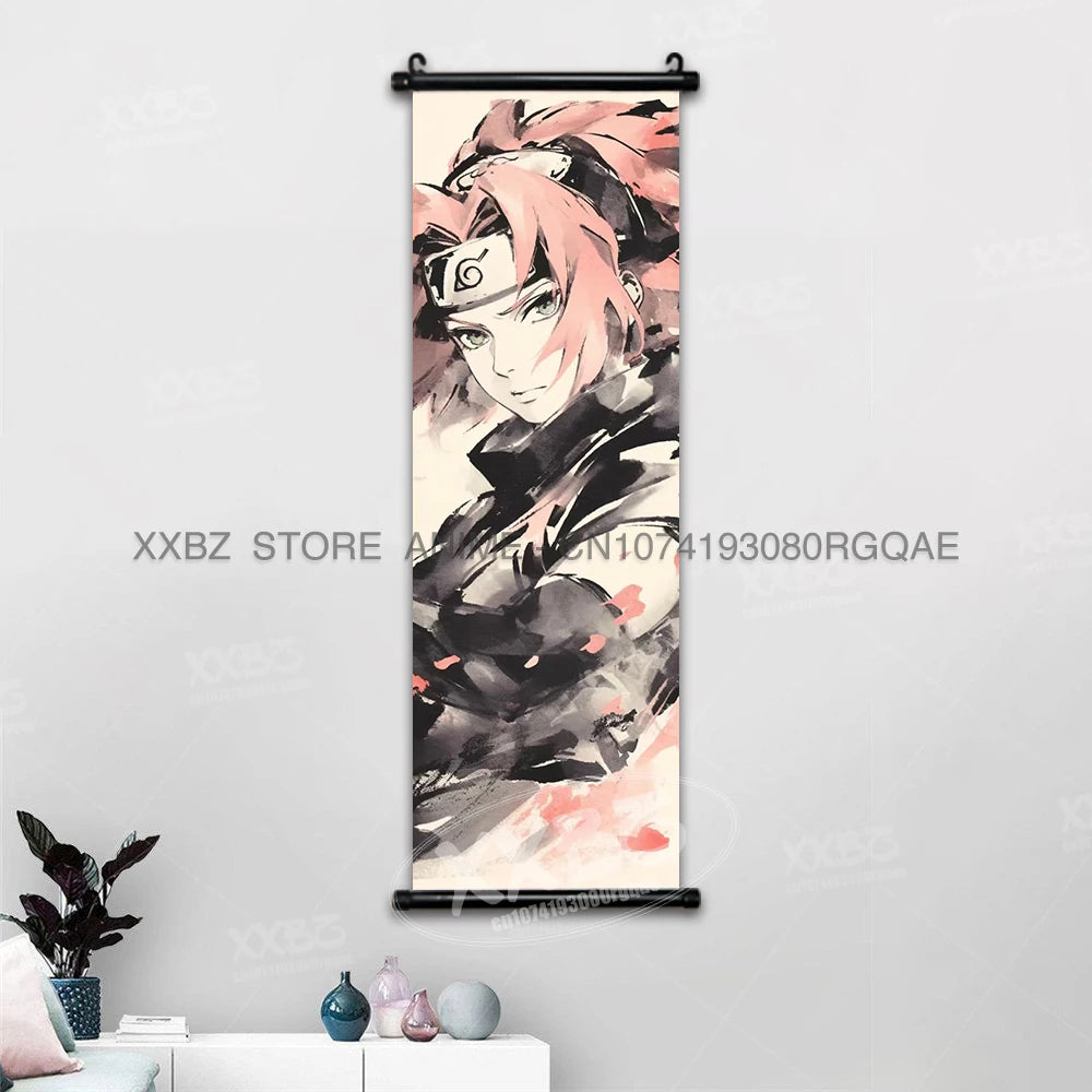 Naruto Hyuga Hinata Canvas Scroll