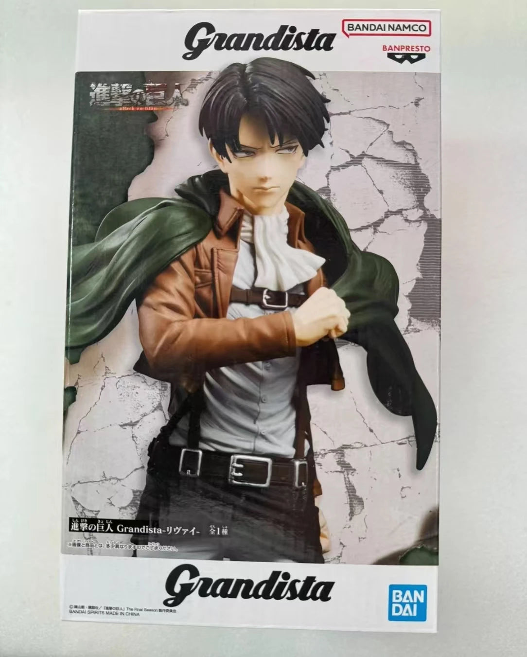 Genuine Banpresto Bandai In Stock Grandista Attack On Titan Eren Jaeger Levi Ackerman Figure Anime Model Boxed Toy Gifts