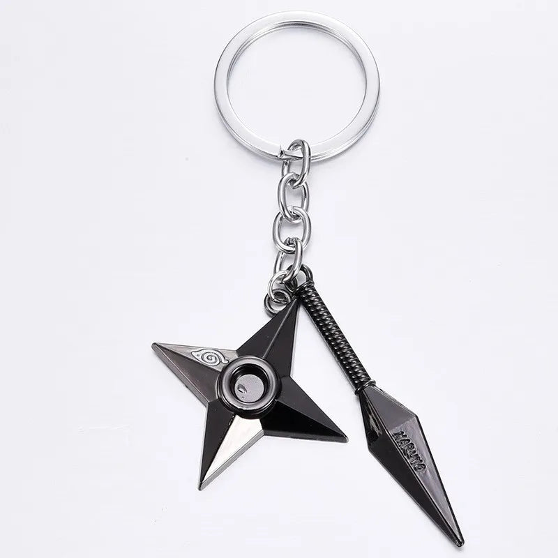 Naruto cartoon anime game merchandise keychain pendant creative Konoha rogue ninja Akatsuki organization pendant accessory