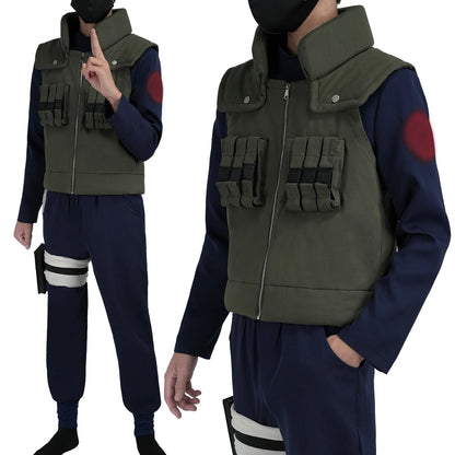 HOLOUN Anime Hatake Kakashi Cosplay Costume Vest T-shirt Pants