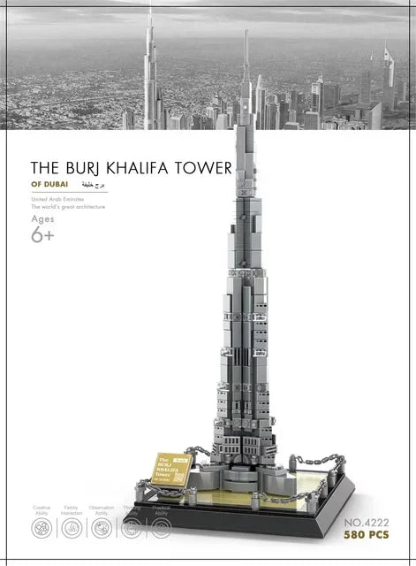 MOC World Famous Architecture Edifice Opera House Building Blocks Villa Savoye Bridge Tower Toy Children Birthday Christmas Gift