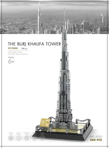 MOC World Famous Architecture Edifice Opera House Building Blocks Villa Savoye Bridge Tower Toy Children Birthday Christmas Gift