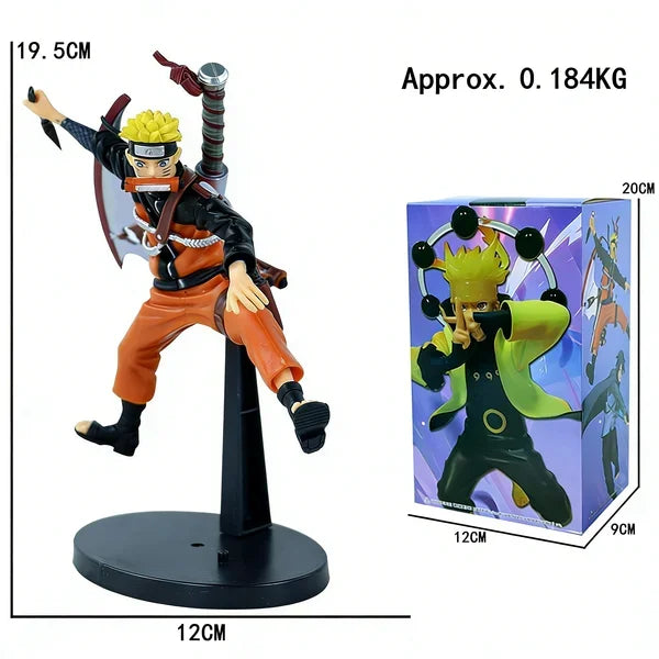 Bandai Naruto Shippuden anime Figures Uchiha Sasuke Hatake Kakashi Combat Form Collectible figure decorative Model Anime Toys