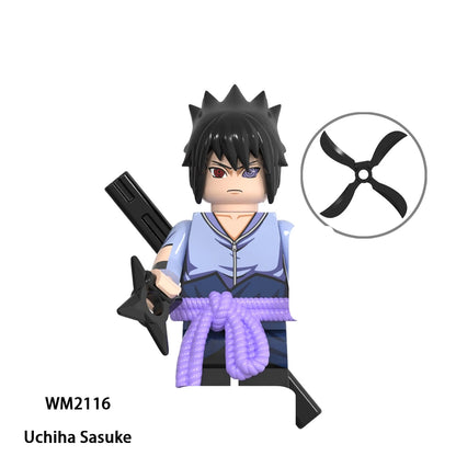 Anime Naruto Sasuke Uchiha Itachi Kakashi Jiraiya Tsunade Obito Indora Mini Blocks Figure WM6155 WM6154 WM6153 Collectible