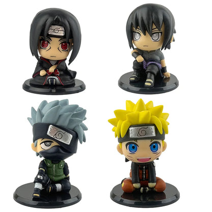 8pcs Set Anime Naruto Figure Kakashi Sasuke Uchiha Itachi Gaara Haruno Sakura Action Figural Q Version PVC Model Kids Toys Gift