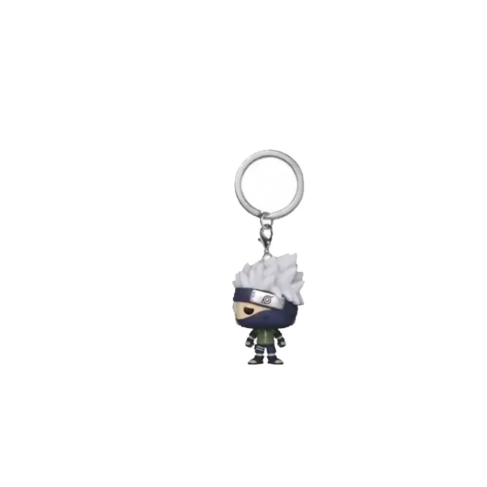 Keychain  Shippuden Uzumaki Kakashi Sasuke Kurama Kawaki Glow Vinyl Figure Key Ring Anime Bag Pendant Gift Toys